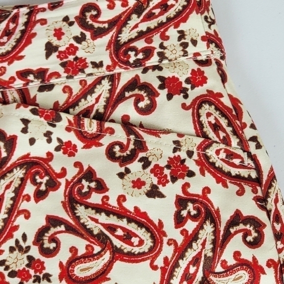 Lady Hagen Tango Red Woven Paisley Print Golf Skirt/Skort Sz 8 - Picture 5 of 14